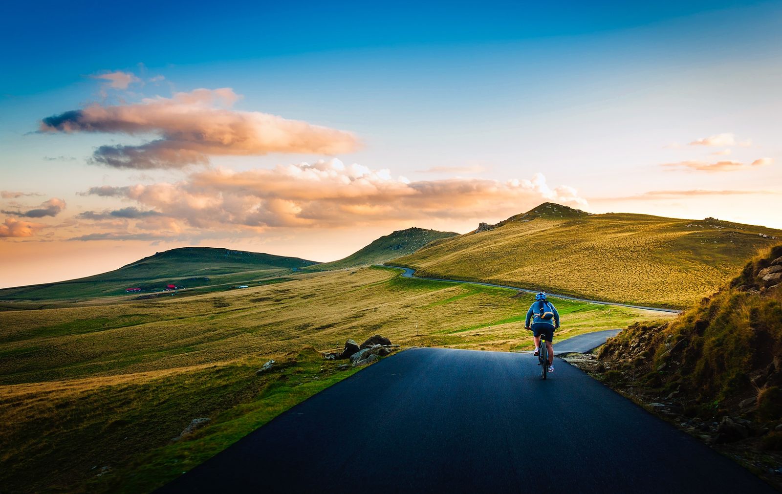 Touring bicycle on a journey